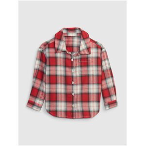 Červená dievčenská flanelová košeľa GAP