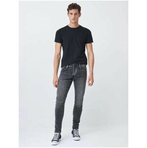 Šedé pánske skinny fit rifle Salsa Jeans