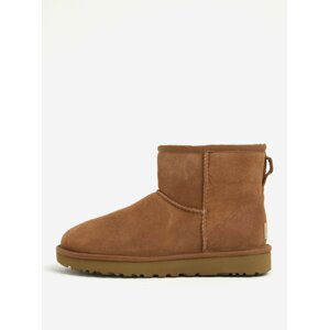 Hnedé zimné vodovzdorné semišové čižmy UGG Classic Mini II