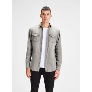 Sivá rifľová košeľa Jack & Jones