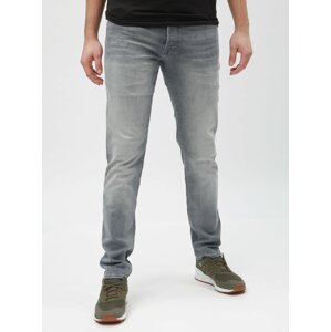 Svetlosivé slim fit rifle s vyšúchaným vzhľadom Jack & Jones Glenn