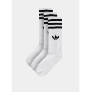 Balenie troch párov bielych ponožiek adidas Originals