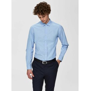 Modrá slim fit košeľa Selected Homme Mark