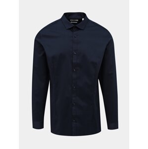 Tmavomodrá slim fit košeľa Jack & Jones Parma