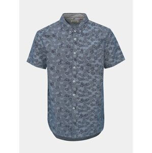 Modrá vzorovaná regular fit košeľa Blend
