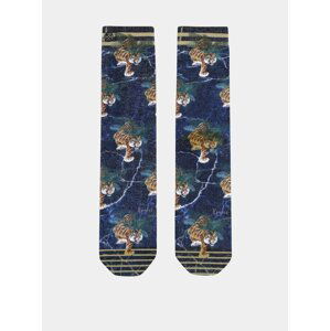 Modré dámske vzorované ponožky XPOOOS