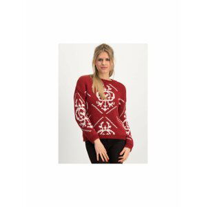 Červený vzorovaný sveter s prímesou vlny Blutsgeschwister Molly Wolly