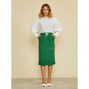 Zelená basic sukňa ZOOT Baseline Vendelina