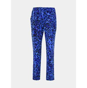 Modré dámske nohavice s leopardím vzorom s.Oliver