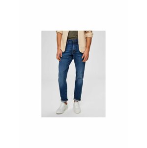 Tmavomodré straight fit rifle Selected Homme Scott