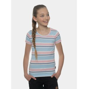 Svetlomodré dievčenské pruhované tričko SAM 73