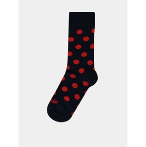 Tmavomodré detské bodkované ponožky Fusakle Měsíček