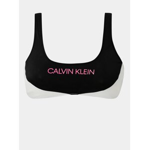 Bielo-čierny horný diel plaviek Calvin Klein Underwear