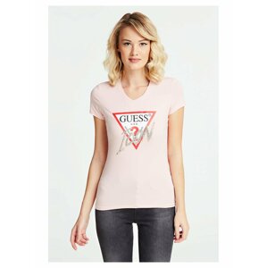 Guess púdrové tričko Icon Logo T-shirt