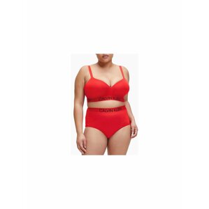 Calvin Klein červený horný diel plaviek Demi Bralette Plus Size High Risk Red