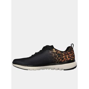 Skechers čierne tenisky Flex Appeal 3 s leopardím vzorom