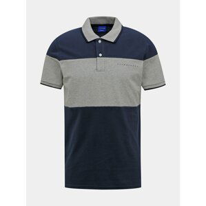 Šedo-modrá polokošeľa Jack & Jones Pro