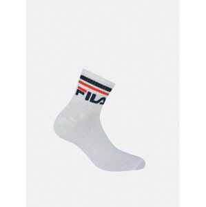 Sada troch párov bielych členkových ponožiek FILA