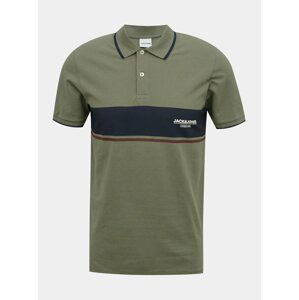 Kaki polokošeľa Jack & Jones Shaker