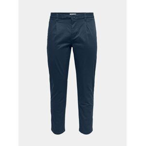 Tmavomodré chino nohavice ONLY & SONS