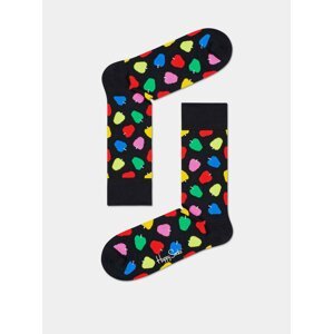 Čierne vysoké ponožky Happy Socks