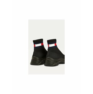 Tommy Hilfiger čierne ponožkové tenisky Tommy Jeans Flat Sock