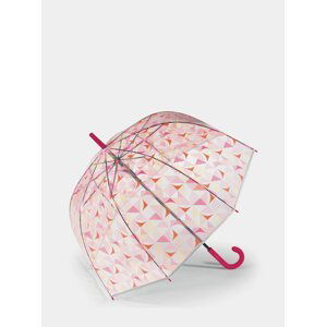 Transparentný dámsky vzorovaný skladací dáždnik Esprit