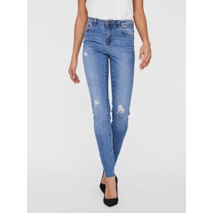 Modré skinny fit rifle VERO MODA Tanya