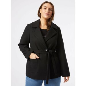 Čierny krátky kabát Dorothy Perkins Curve