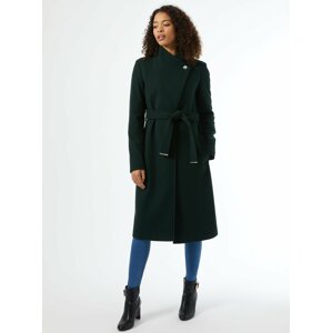 Tmavozelený zimný kabát Dorothy Perkins Tall