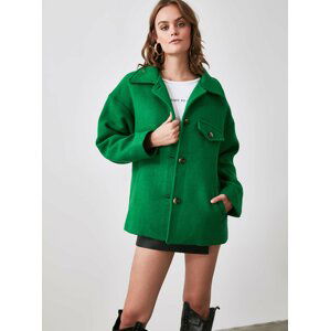 Zelený krátky kabát Trendyol