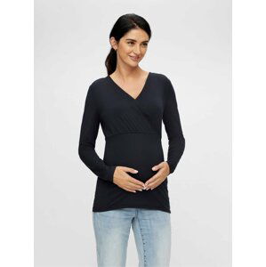 Čierne tehotenské/dojčiace tričko Mama.licious
