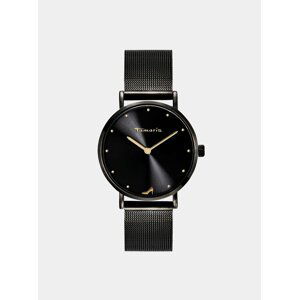 Dámske hodinky s čiernym kovovým remienkom Tamaris