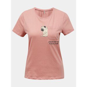Ružové tričko s potlačou ONLY