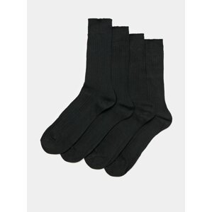 Sada štyroch párov pánskych ponožiek v čiernej farbe Something Special