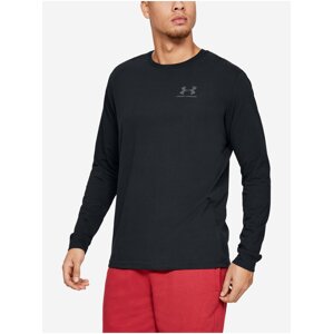 Čierne športové tričko Under Armour UA SPORTSTYLE LEFT CHEST LS