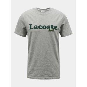 Šedé pánske tričko Lacoste