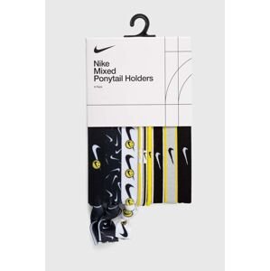 Gumičky Nike 9-pak čierna farba