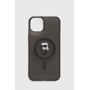Puzdro na mobil Karl Lagerfeld iPhone 15 Plus 6.7 čierna farba