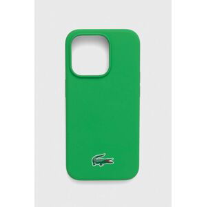 Puzdro na mobil Lacoste iPhone 15 Pro 6,1 zelená farba