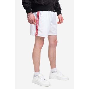 Plavkové šortky Alpha Industries 196931.09-white, biela farba