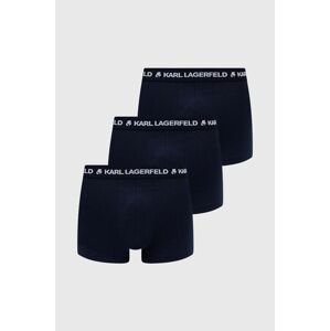 Boxerky Karl Lagerfeld 3-pak pánske, tmavomodrá farba