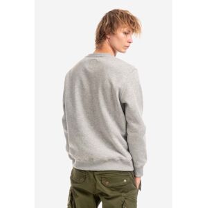 Mikina Alpha Industries Basic Basic Sweater Small Logo 188307.17, pánska, šedá farba, s potlačou