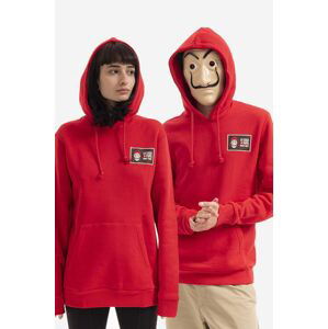 Mikina Reebok La Casa De Papel HH7092-red, červená farba, s kapucňou, s potlačou