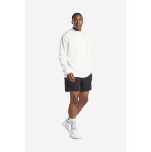 Bavlnené tričko s dlhým rukávom Reebok Classic HA9431-white, biela farba, jednofarebné