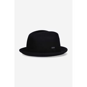 Vlnený klobúk Kangol Polished Player K4385.BLACK-BLACK, čierna farba, vlnený