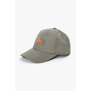 Bavlnená šiltovka Alpha Industries VLC Cap II 178905.257-green, zelená farba, s nášivkou