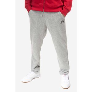 Tepláky Alpha Industries Basic Jogger 108367.17-grey, šedá farba