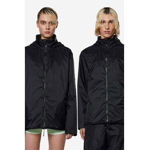 Bunda Rains Fuse Jacket 15400-BLACK., dámska, čierna farba, prechodná, oversize