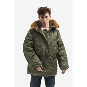 Bunda Alpha Industries N3B N3B 100106.01, pánska, zelená farba, zimná